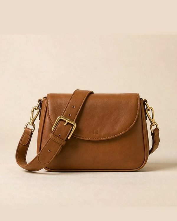 Caramel Nappa Leather Baguette Bag